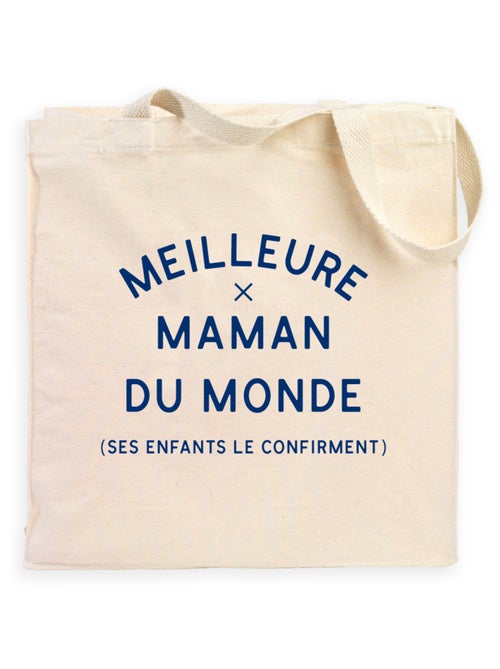 Totebag MEILLEURE MAMAN DU MONDE (SES ENFANTS LE CONFIRMENT) 2 WAF - Kiabi