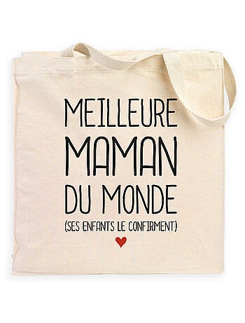 Totebag MEILLEURE MAMAN DU MONDE (SES ENFANTS LE CONFIRMENT)