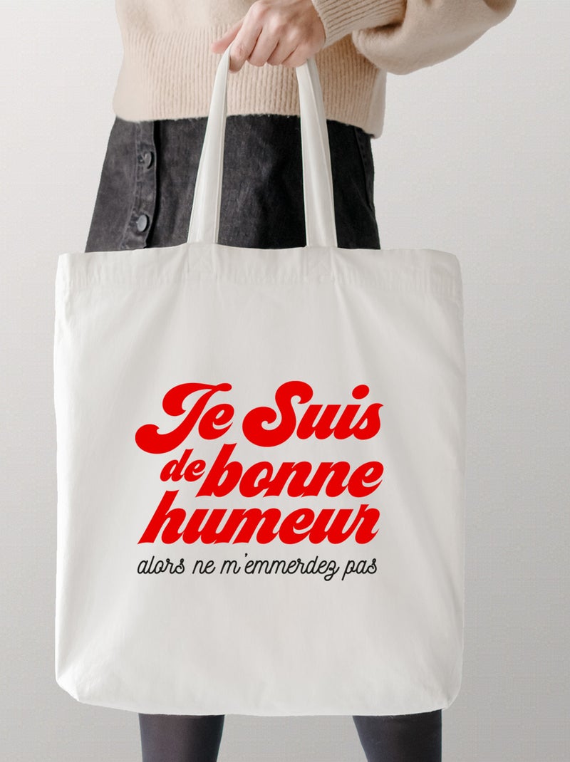 Totebag NE M'EMMERDEZ PAS Beige - Kiabi