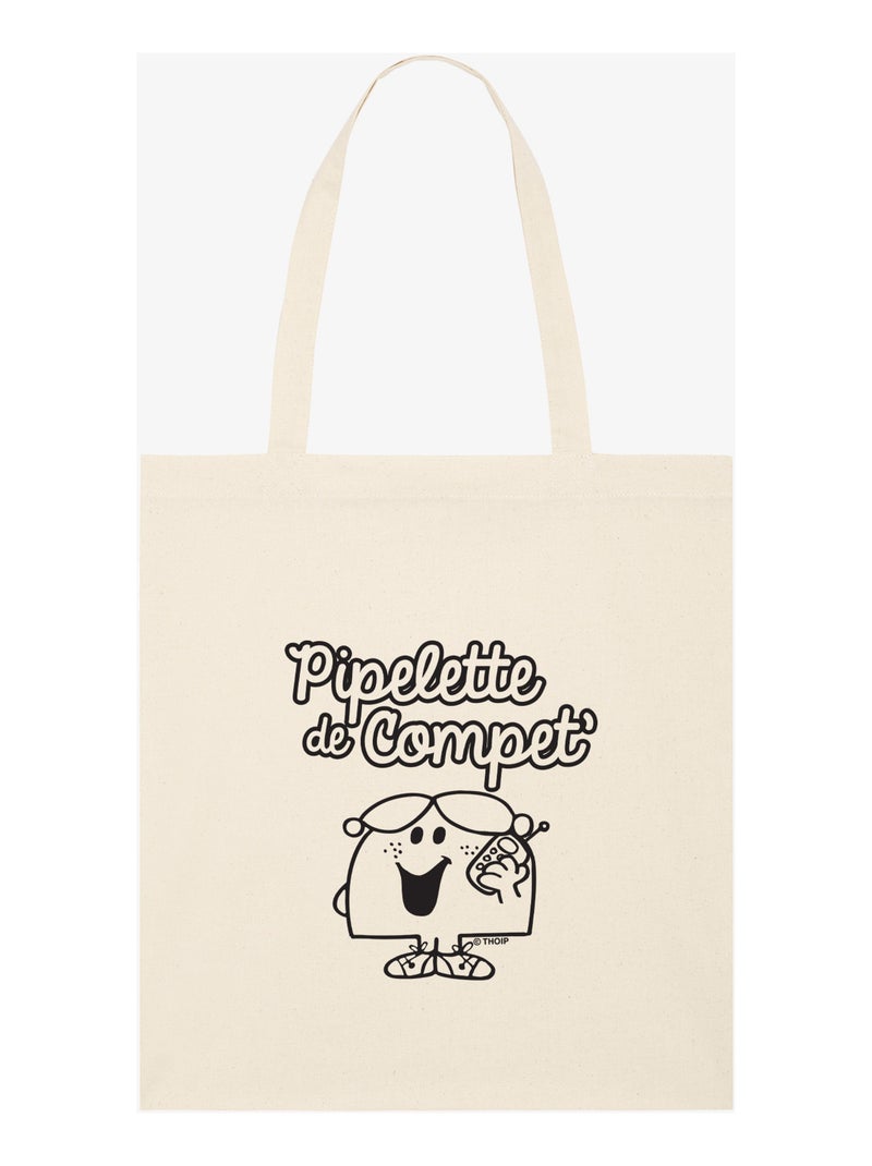 Totebag PIPELETTE DE COMPET' Beige - Kiabi