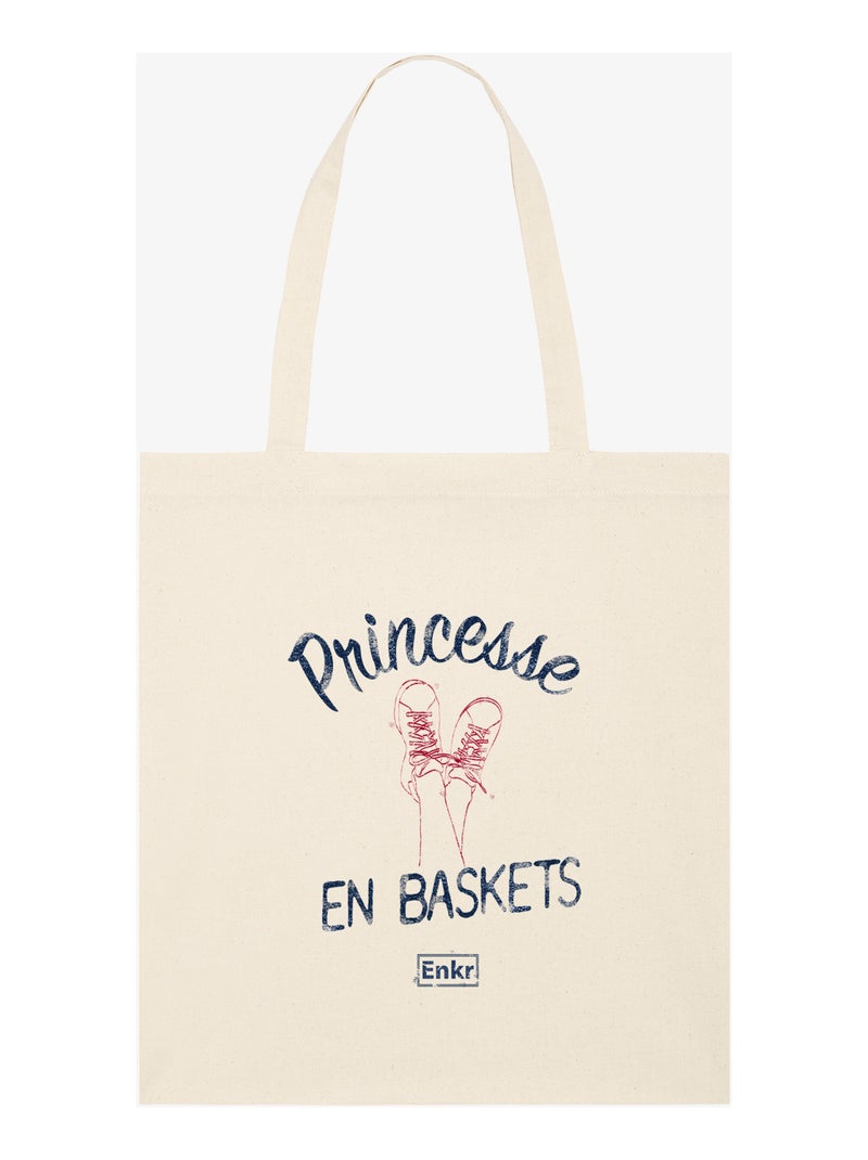 Totebag PRINCESSE EN BASKETS Beige - Kiabi