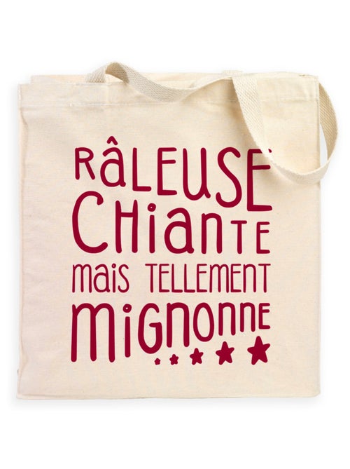 Totebag RÂLEUSE, CHIANTE, MAIS TELLEMENT MIGNONNE - Kiabi