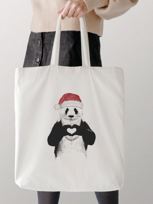 Totebag SANTA PANDA - Kiabi
