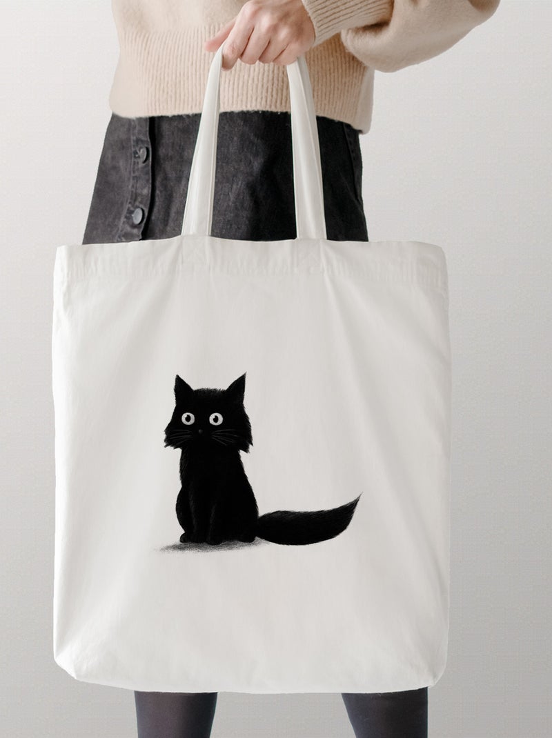 Totebag SITTING CAT Beige - Kiabi