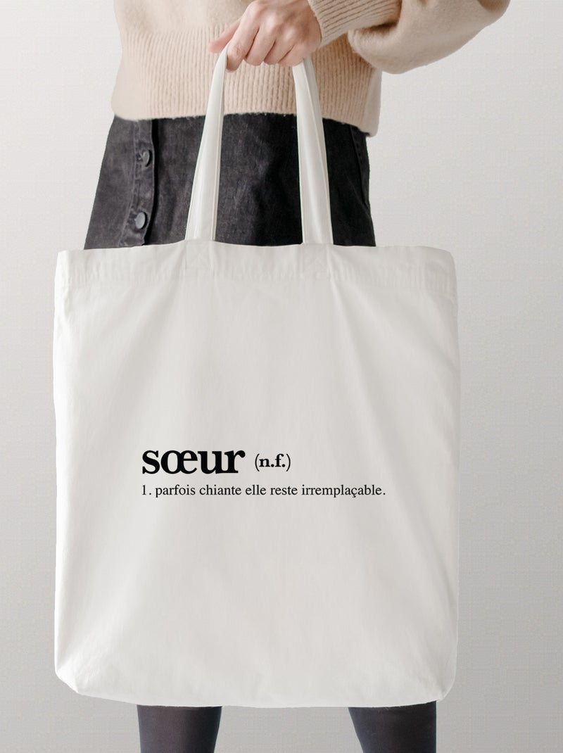 Totebag SOEUR DEFINITION 2 Beige - Kiabi
