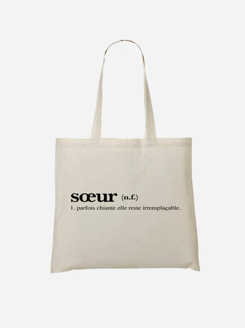 Totebag SOEUR DEFINITION 2 Beige - Kiabi