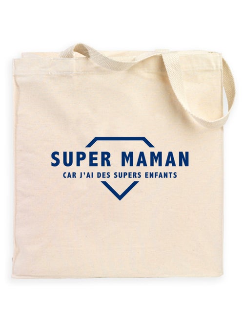 Totebag SUPER MAMAN CAR J'AI DES SUPERS ENFANTS 2 WAF - Kiabi