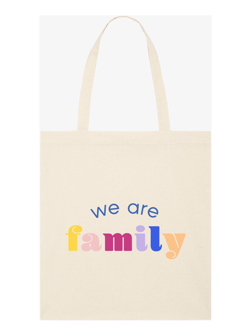 Totebag WE ARE FAMILY Beige - Kiabi