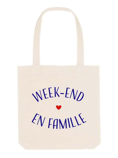 Totebag WEEK-END EN FAMILLE - Kiabi