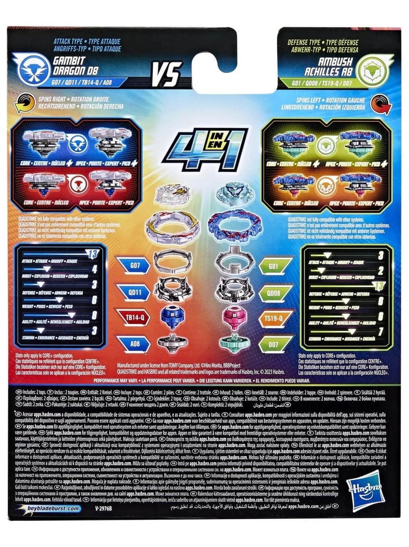 Toupie Bleyblade Burst Quadstrike Dual Pack Multicolore - Kiabi