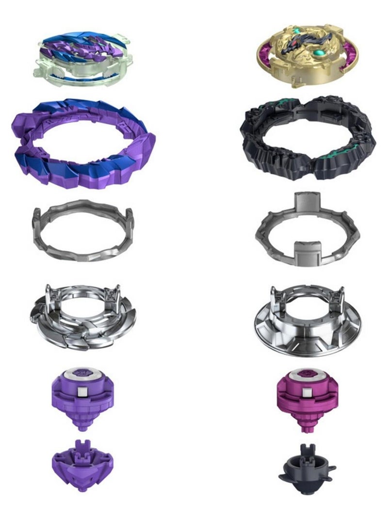 Toupies Beyblade Burst QuadDrive : BERSERK LINWYRM L7 et WRATH FAFNIR F7 Multicolore - Kiabi