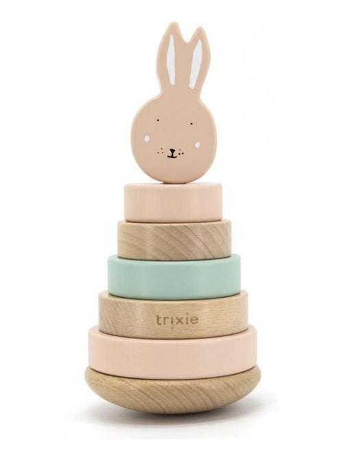 Tour à empiler en bois Mrs Rabbit effet bois FSC® - Kiabi