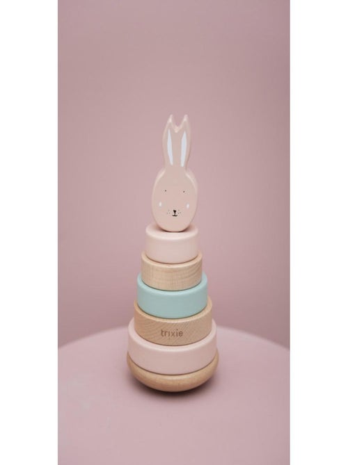 Tour à empiler en bois Mrs Rabbit effet bois FSC® - Kiabi