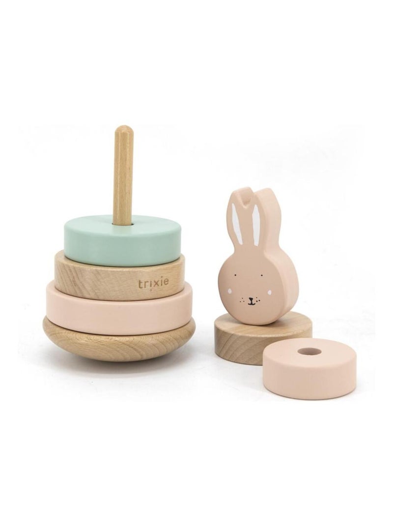 Tour à empiler en bois Mrs Rabbit effet bois FSC® Rose - Kiabi