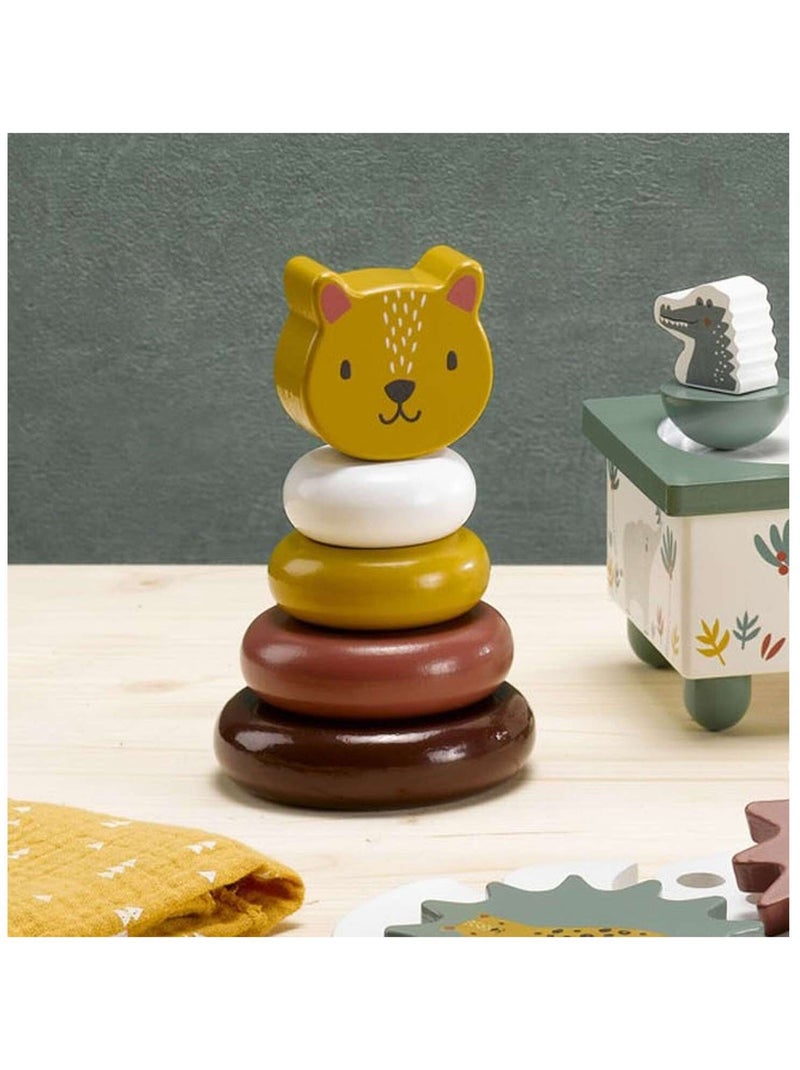 Tour à empiler en bois Orange - Kiabi