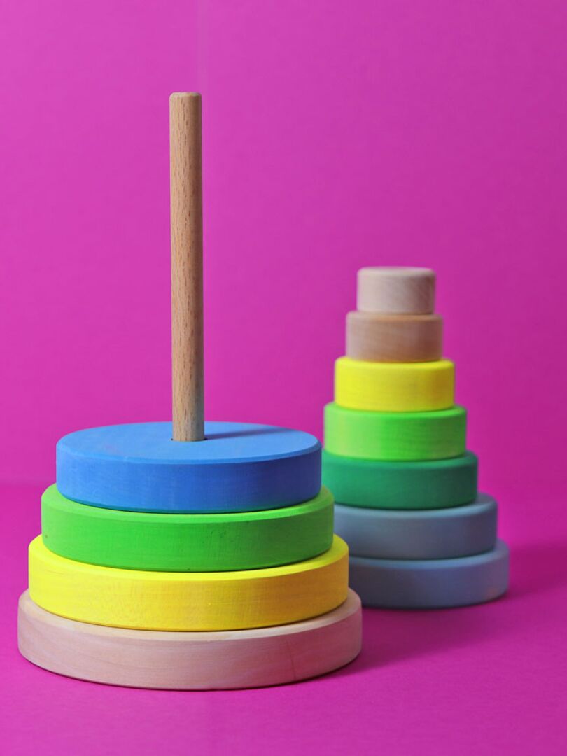 11706 Tour À Empiler Tigre Safari En Bois,Jeu À Enficher À Partir De 12 Mois Toys, Multicolore