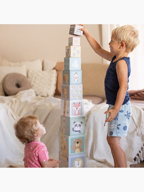 Tour d empilage gigogne 10 cubes animaux chiffres jouet apprentissage mamabrum - Kiabi Tour d empilage gigogne 10 cubes animaux chiffres jouet apprentissage mamabrum - Kiabi