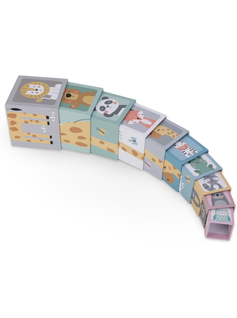 Tour d empilage gigogne 10 cubes animaux chiffres jouet apprentissage mamabrum N/A - Kiabi