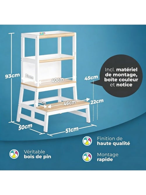 Tour d'apprentissage Barn Montessori 93 × 51 × 50 cm - Kiabi Tour d'apprentissage Barn Montessori 93 × 51 × 50 cm - Kiabi