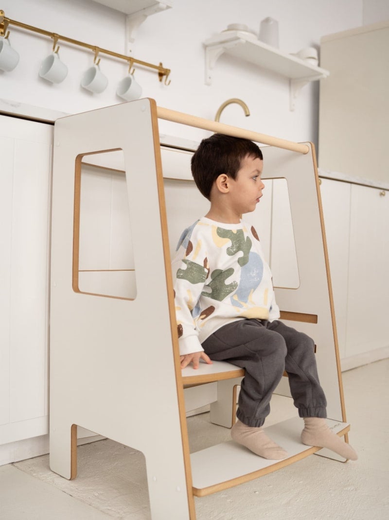 Tour d'apprentissage Double Montessori Blanc - Kiabi