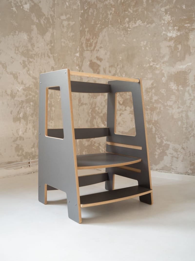 Tour d'apprentissage Double Montessori Gris foncé - Kiabi