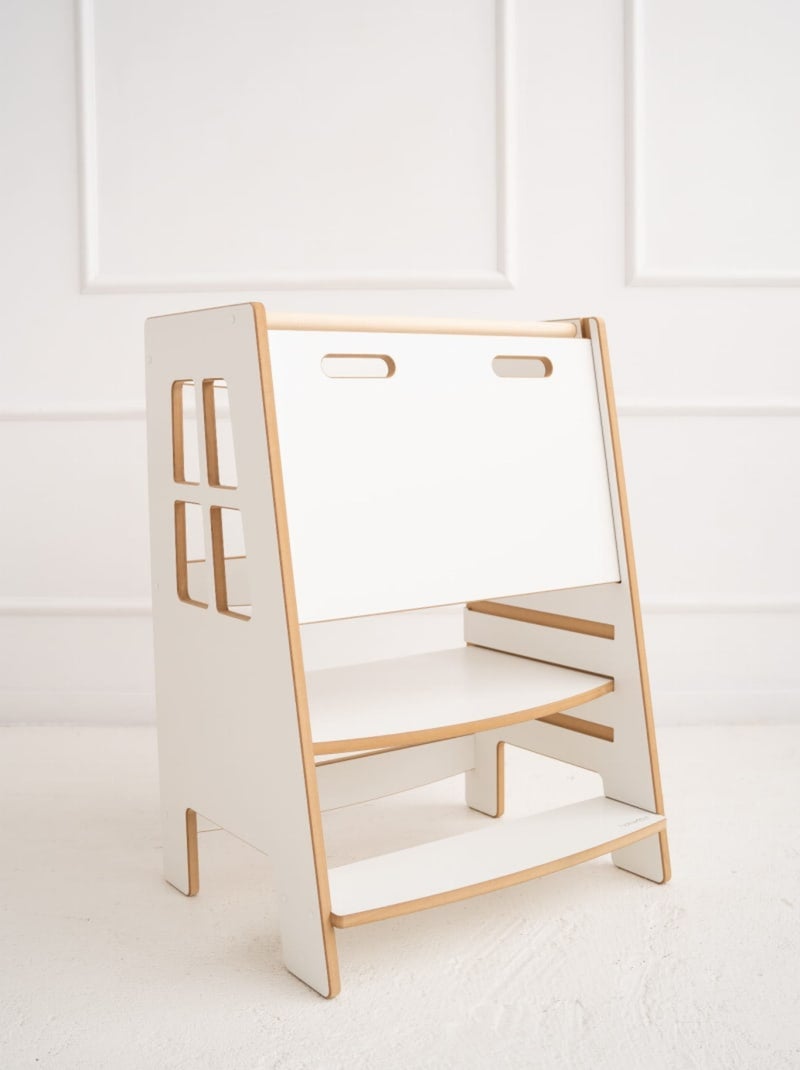 Tour d'apprentissage double Safe Montessori Blanc - Kiabi