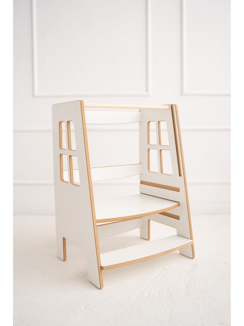 Tour d'apprentissage double safe montessori Blanc - Kiabi