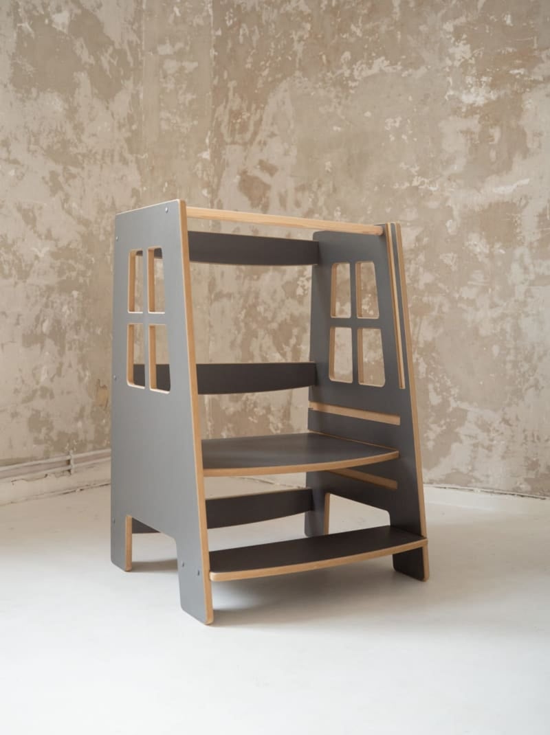 Tour d'apprentissage double Safe Montessori Gris - Kiabi