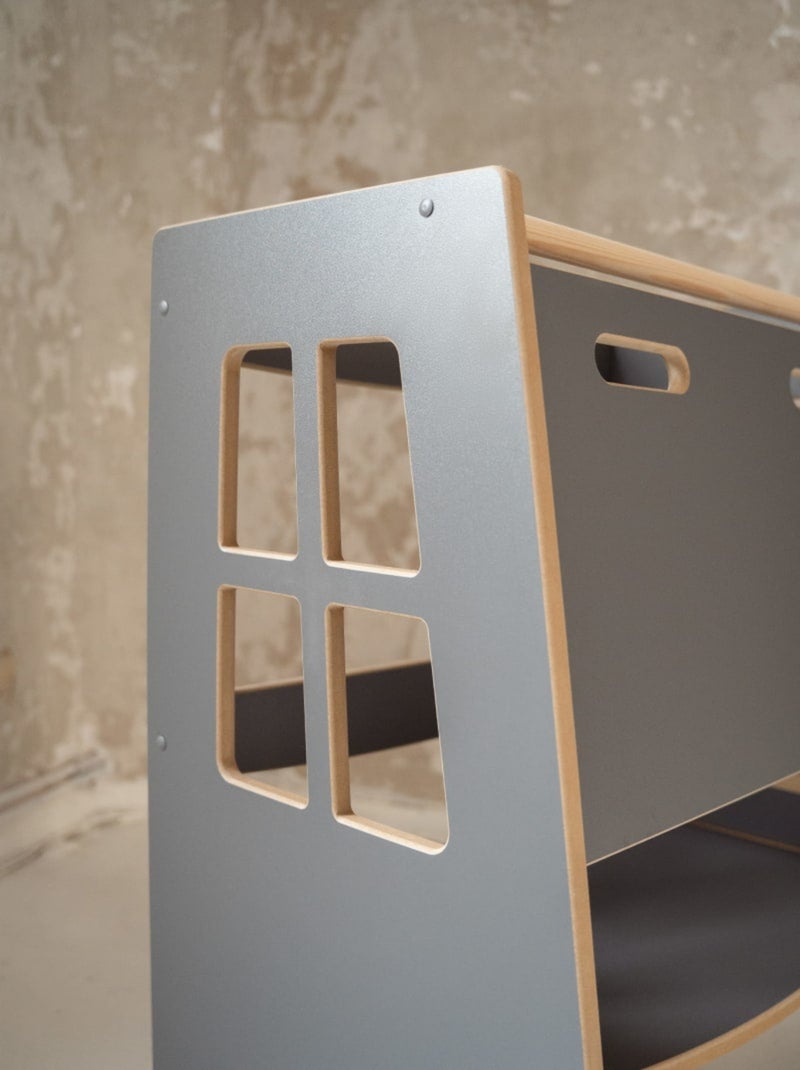 Tour d'apprentissage double Safe Montessori Gris - Kiabi