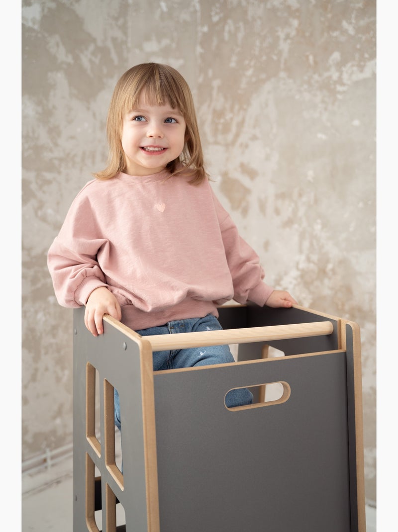 Tour d'apprentissage extra safe montessori Gris foncé - Kiabi