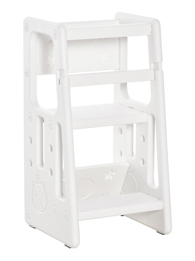 Tour d'apprentissage hauteur réglable HDPE 47 x 47 x 90 cm Blanc - Kiabi