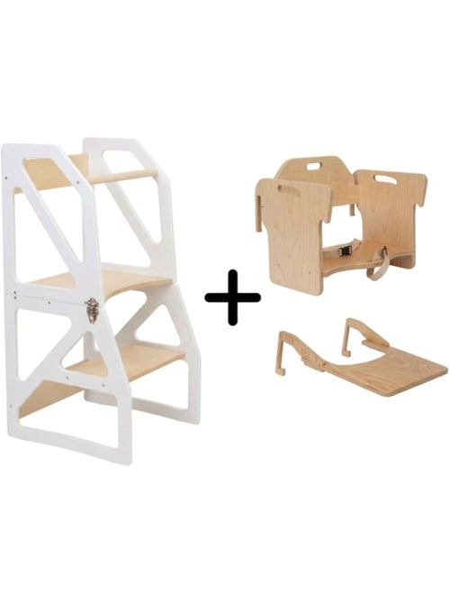 Tour d'apprentissage Montessori 2-en-1 SecureStep - Kiabi Tour d'apprentissage Montessori 2-en-1 SecureStep - Kiabi