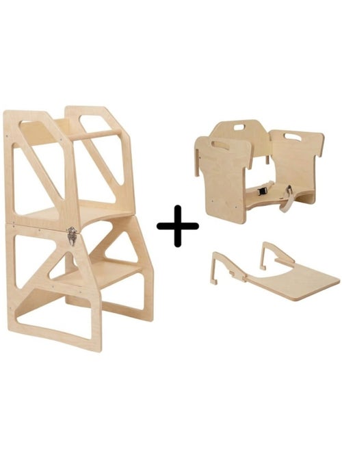 Tour d'apprentissage Montessori 2-en-1 SecureStep - Kiabi Tour d'apprentissage Montessori 2-en-1 SecureStep - Kiabi