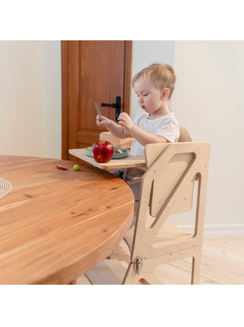 Tour d'apprentissage Montessori 2-en-1 SecureStep Bois naturel - Kiabi