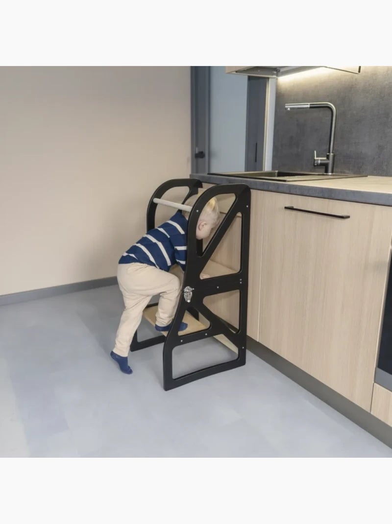 Tour d'apprentissage Montessori 2-en-1 SecureStep Noir - Kiabi