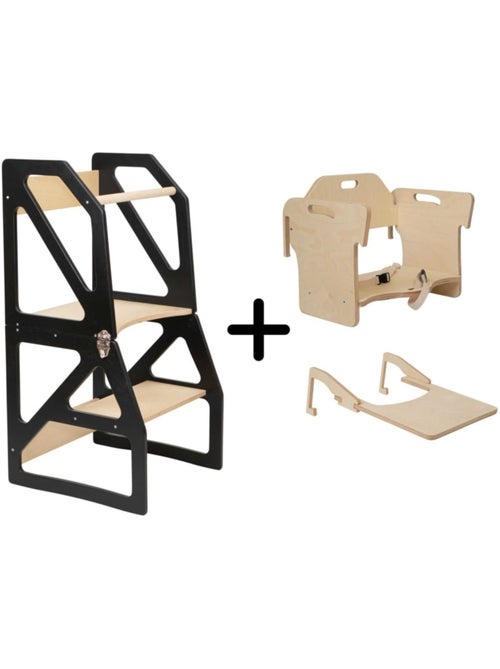 Tour d'apprentissage Montessori 2-en-1 SecureStep - Kiabi Tour d'apprentissage Montessori 2-en-1 SecureStep - Kiabi
