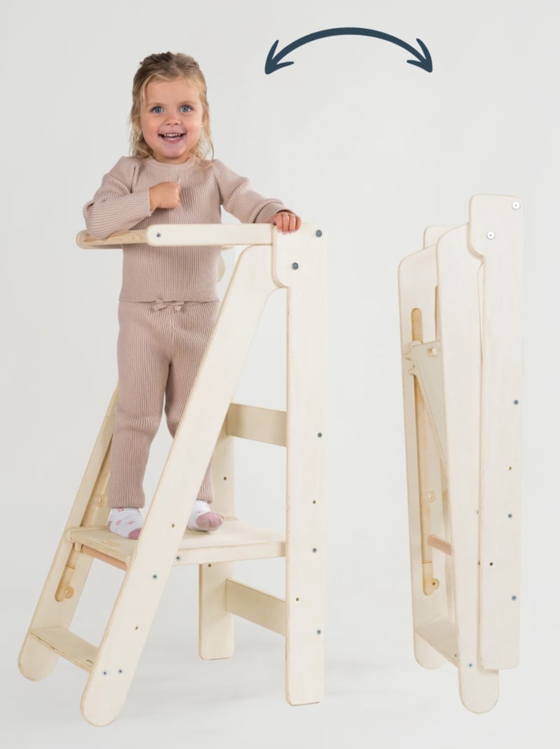 Tour d'Apprentissage Pliable EASY Montessori Blanc - Kiabi