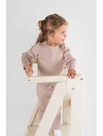 Tour d'apprentissage pliable easy montessori naturel