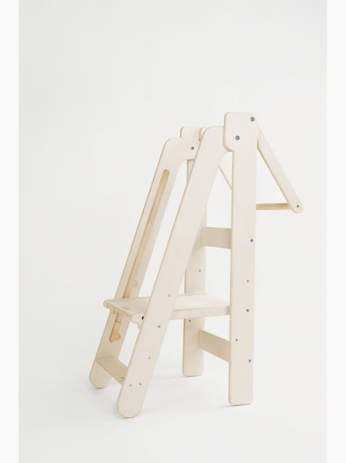 Tour d'apprentissage pliable easy montessori naturel - Kiabi
