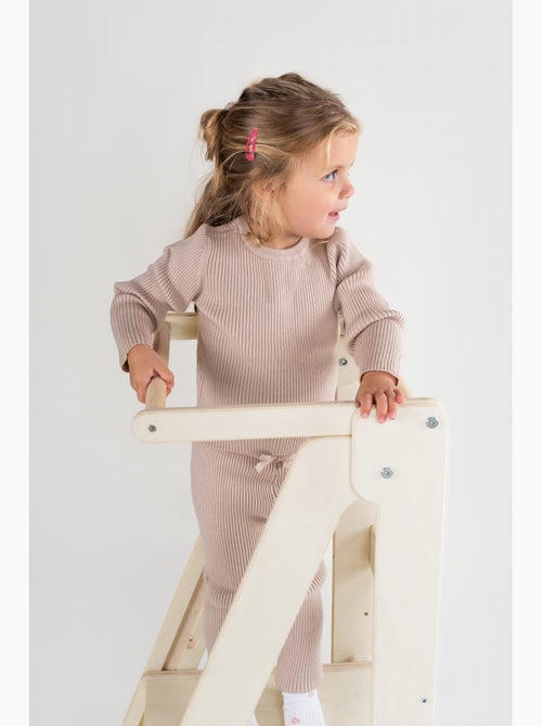Tour d'apprentissage pliable easy montessori naturel - Kiabi