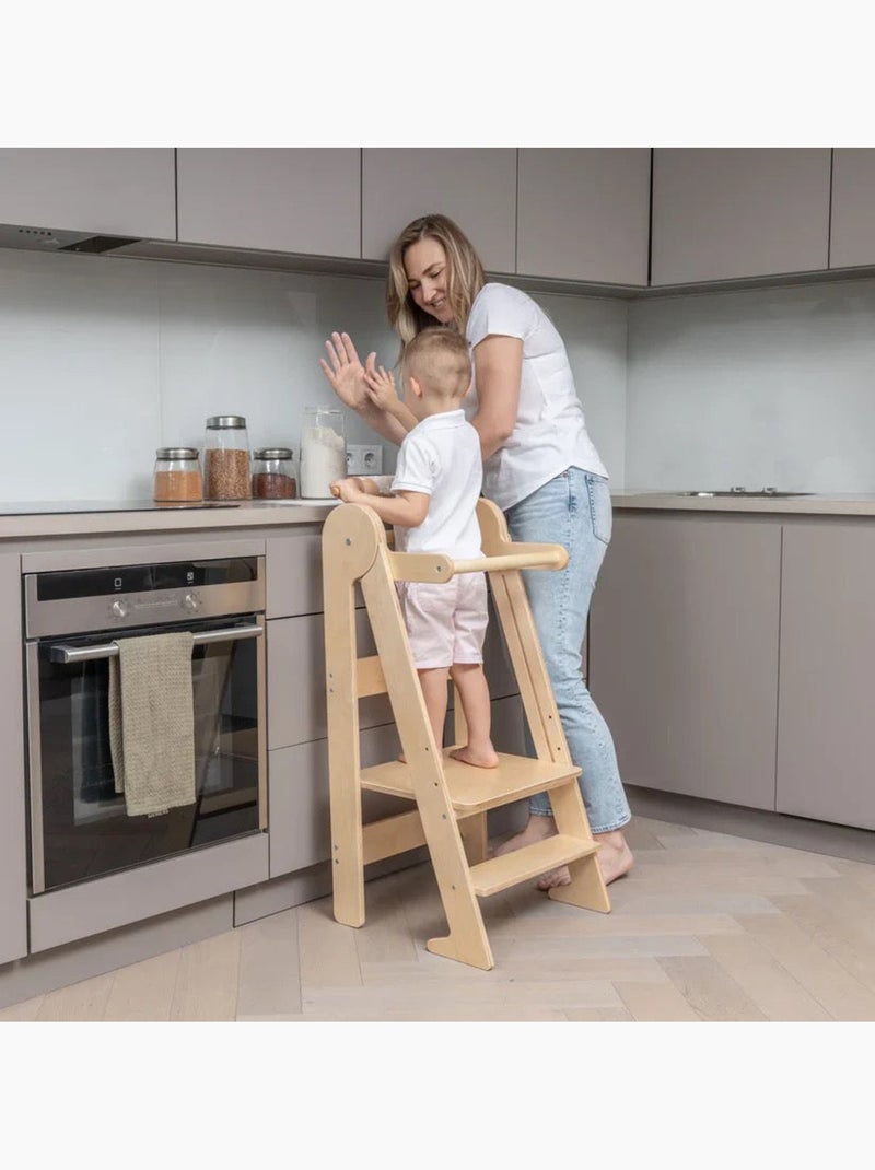 Tour d'apprentissage pliable premium montessori Crème - Kiabi