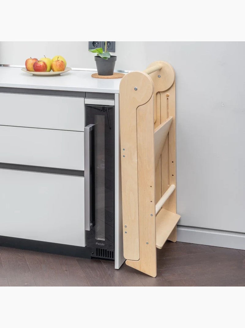 Tour d'apprentissage pliable premium montessori Crème - Kiabi
