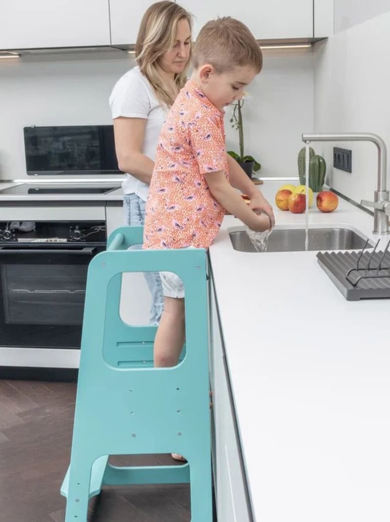 Tour d'apprentissage premium Montessori Bleu turquoise - Kiabi