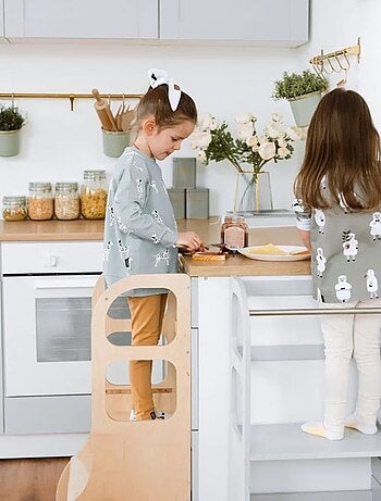Tour d’apprentissage STEP UP Montessori à hauteur réglable avec stabilisateur