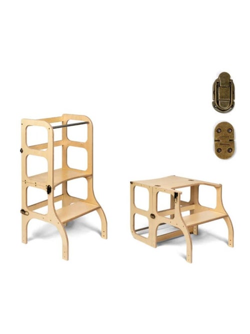 Tour d’apprentissage STEP’n’SIT 2-en-1 (tour + table) charnières Laiton vieill - Kiabi