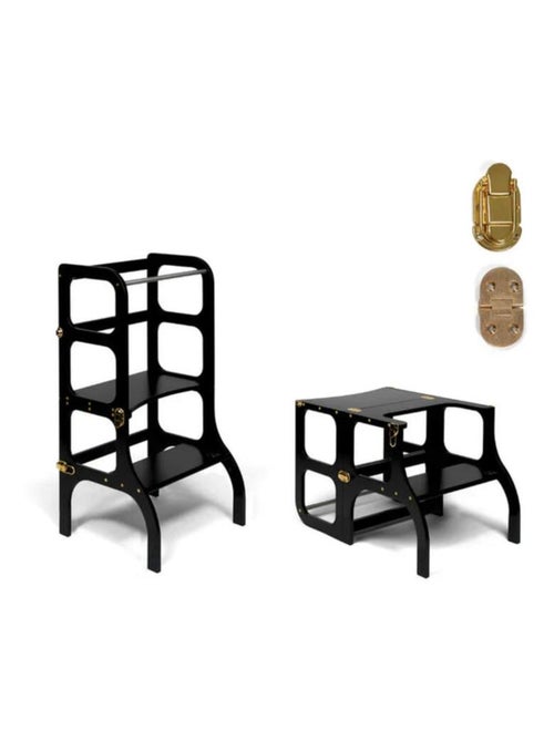 Tour d’apprentissage STEP’n’SIT 2-en-1 (tour + table) charnières Or - Kiabi