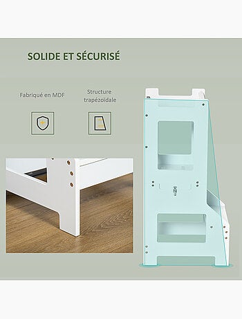 Tour d'apprentissage tableau à craie tabouret bureau 3 en 1
