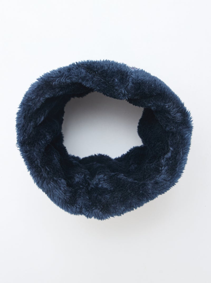 Tour de cou bord moutonné BLEU - Kiabi