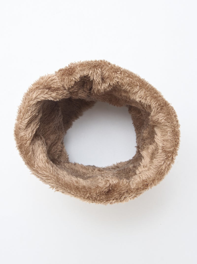 Tour de cou bord moutonné MARRON - Kiabi