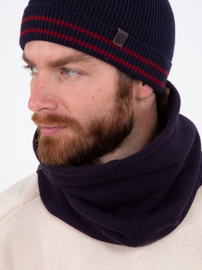 Tour de cou doublé polaire, cordon ajustable homme Isotoner Bleu marine - Kiabi